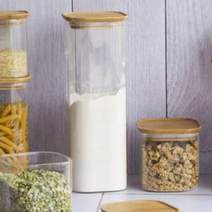 Glass Storage Canister With Bamboo Lid 2.2 Litre